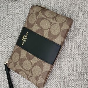 Coach Brown and Black Wristlet